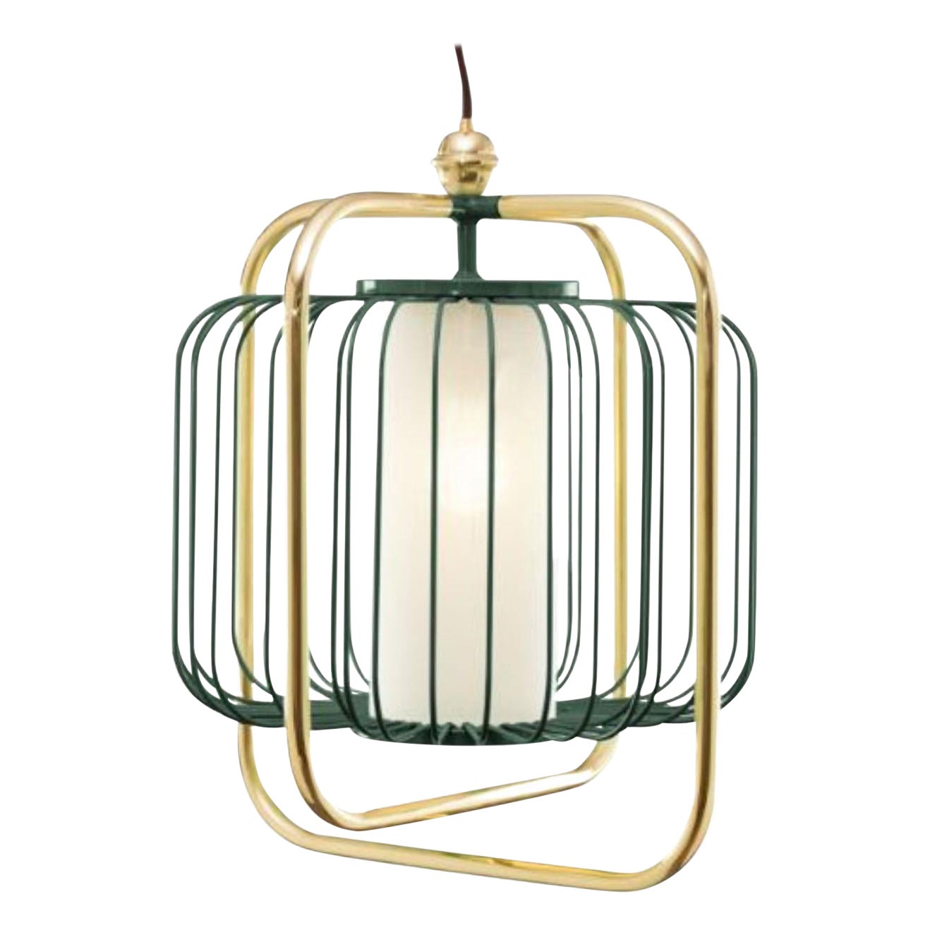 Brass and Moss Jules III Suspension Lamp by Dooq