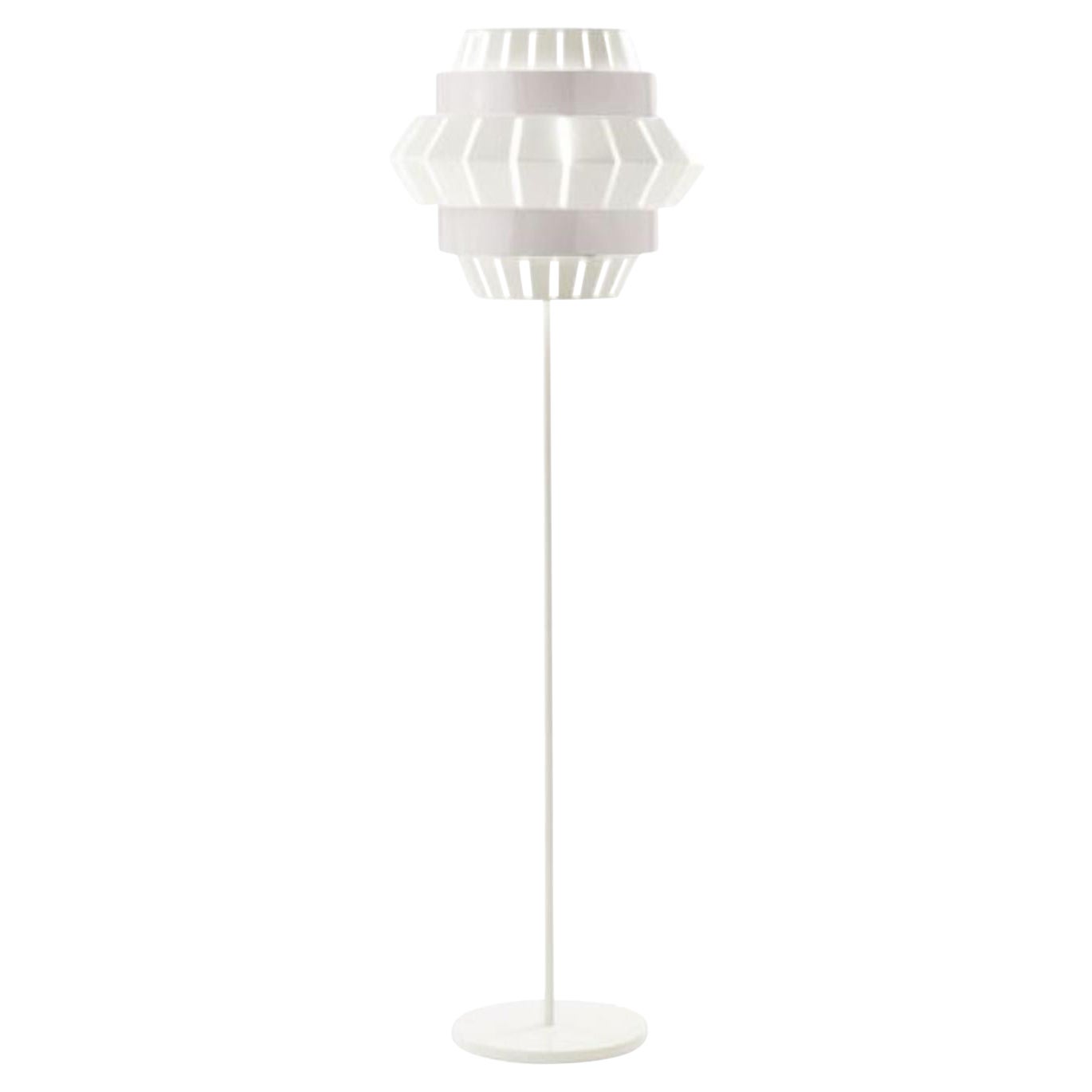 Ivory and Taupe Comb Floor Lamp by Dooq For Sale