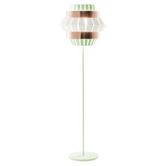 Dream and Ivory Comb Floor Lamp with Copper Ring by Dooq