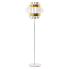 Ivory Comb Floor Lamp with Brass Ring by Dooq