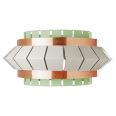 Dream and Ivory Comb I Suspension Lamp with Copper Ring by Dooq