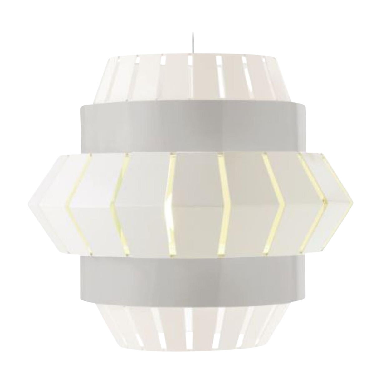 Ivory and Taupe Comb Suspension Lamp by Dooq For Sale