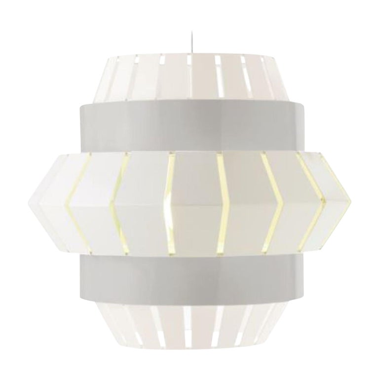 Ivory and Taupe Comb Suspension Lamp by Dooq For Sale at 1stDibs