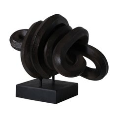 Raw solid metal rod ‘Knot’ Sculpture, Italy 1960s