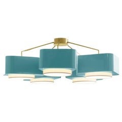 Gold and Mint Carousel Suspension Lamp by Dooq