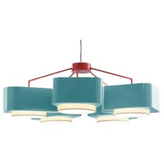 Lipstick and Mint Carousel Suspension Lamp by Dooq