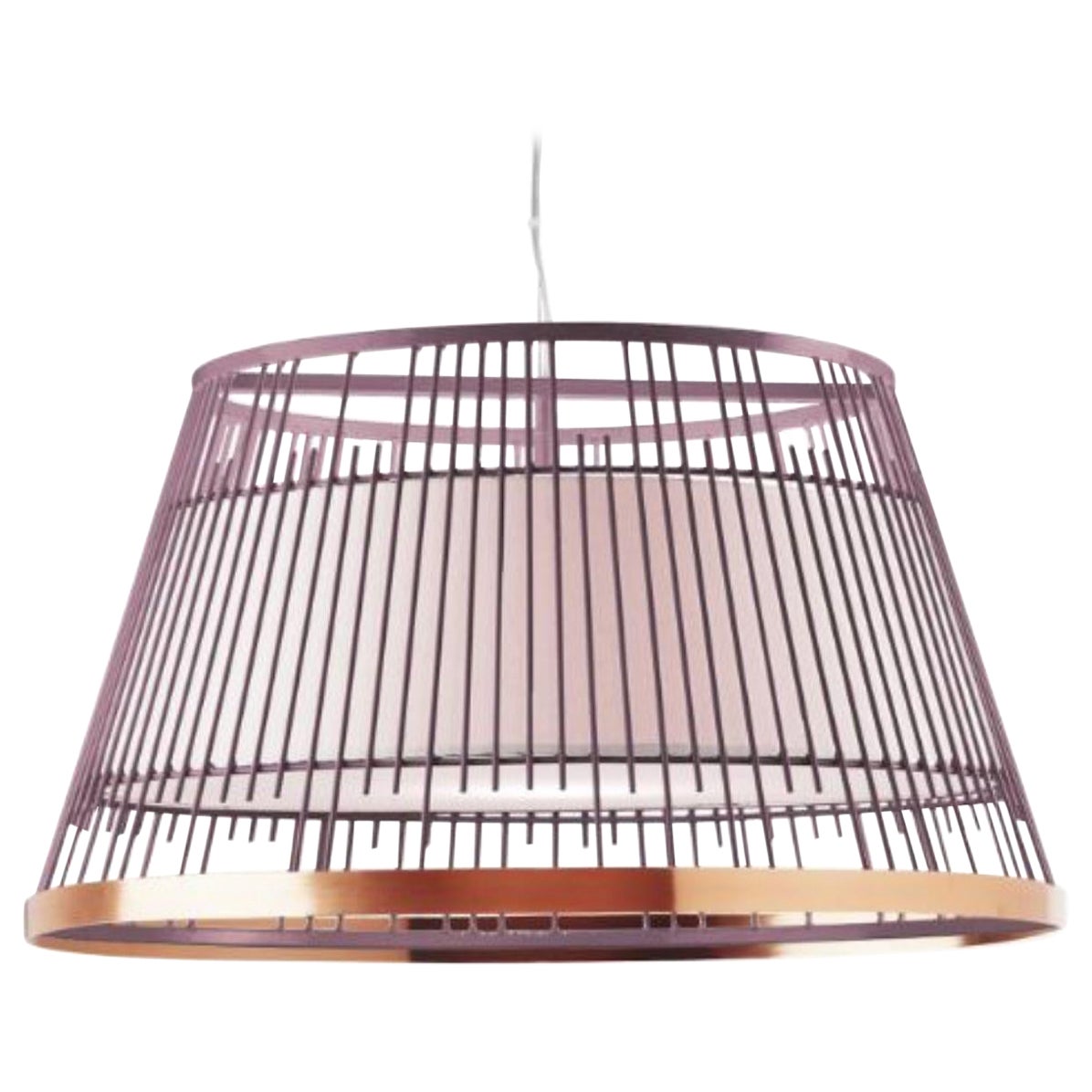 Lilac Up I Suspension Lamp with Copper Ring by Dooq For Sale