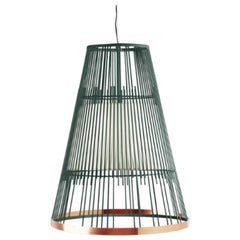 Moss Up Suspension Lamp with Copper Ring by Dooq