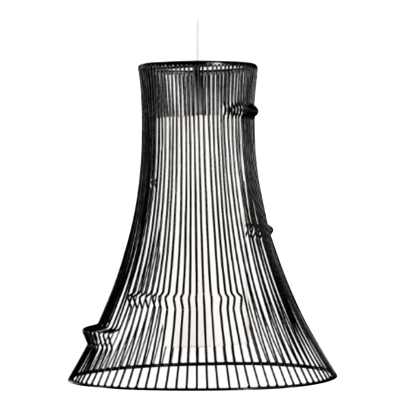 Black Extrude Suspension Lamp by Dooq