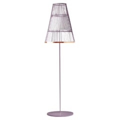 Lilac Up Floor Lamp with Copper Ring by Dooq