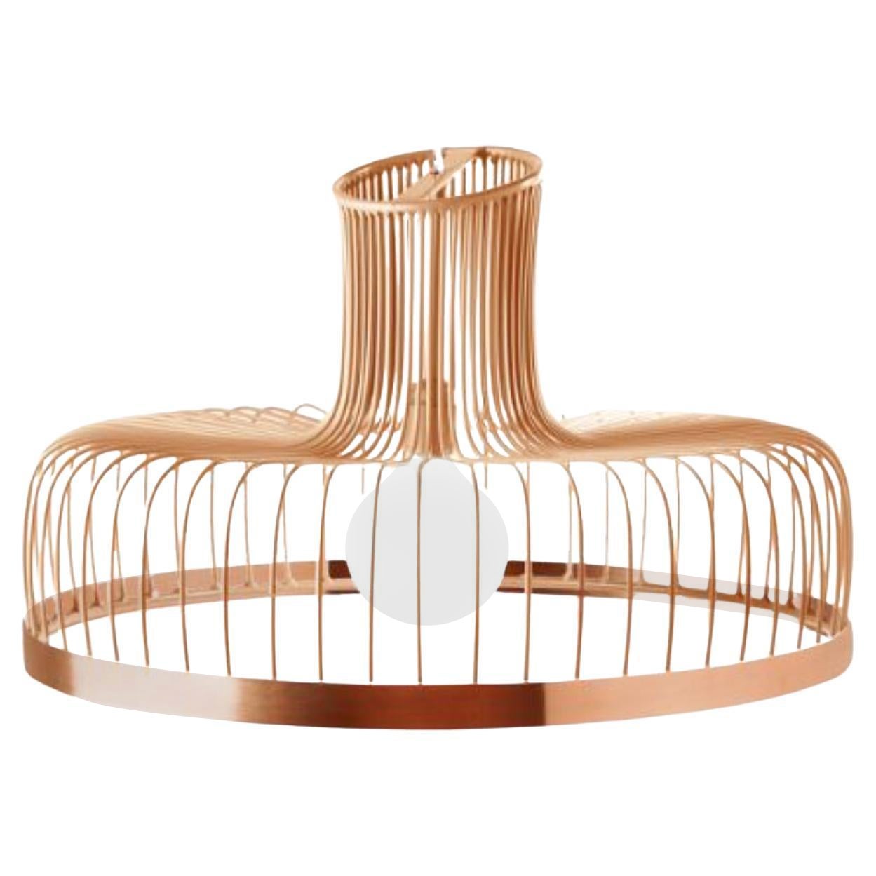 Salmon New Spider Suspension Lamp with Copper Ring by Dooq For Sale