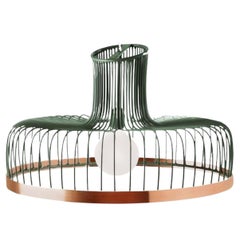 Moss New Spider Suspension Lamp with Copper Ring by Dooq