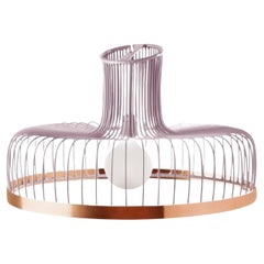 Lilac New Spider Suspension Lamp with Copper Ring by Dooq