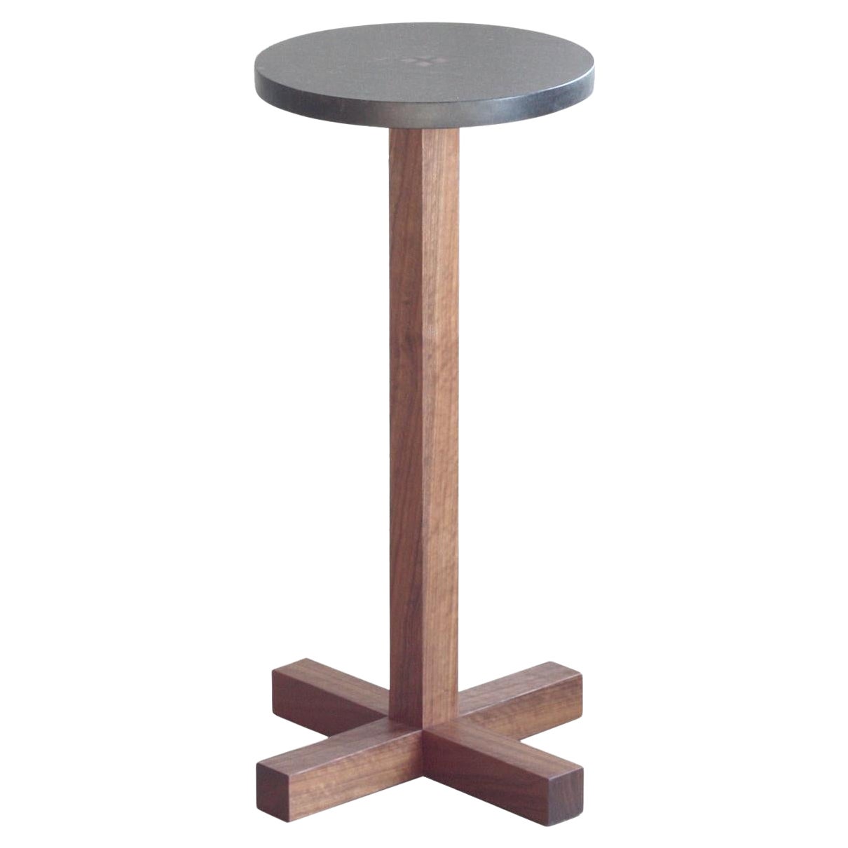 Paul Mayan Stainless and Black Granite Side Tables at 1stDibs
