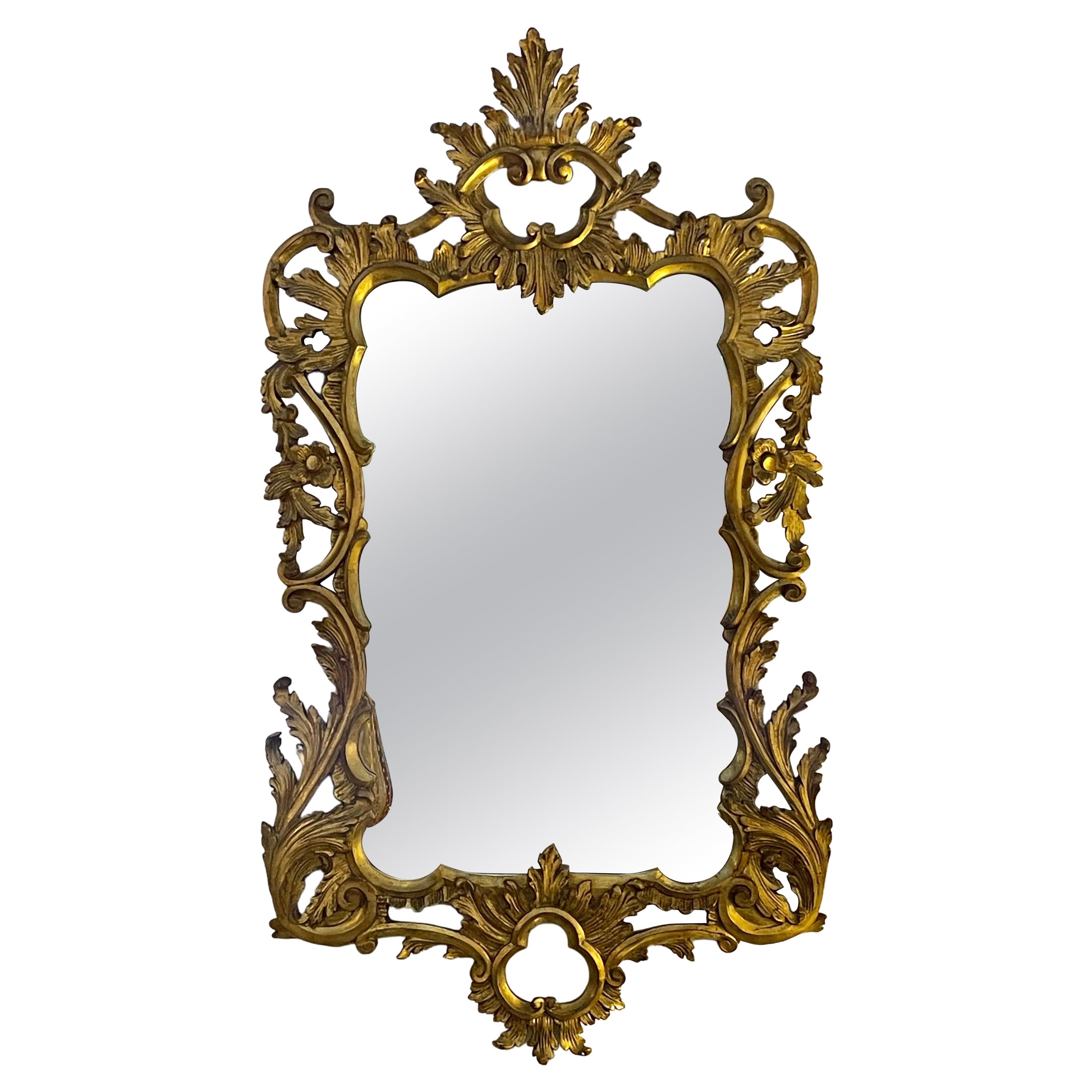 Louis XV Style Giltwood Wall Mirror For Sale