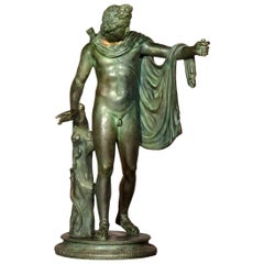 19th Century Grand Tour Bronze Figur of Apollo by Sommer, Naples