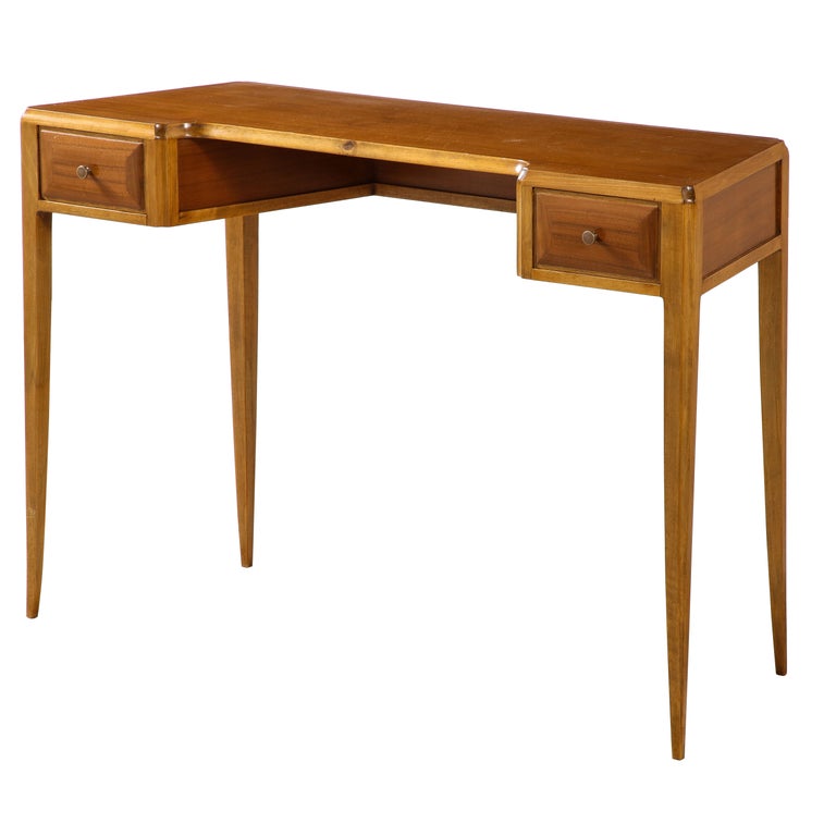 Italian Maple Wood Desk or Writing Table, Circa 1940 For Sale at 1stDibs