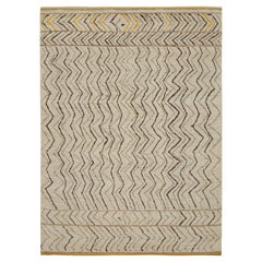 Rug & Kilim’s Moroccan Style Rug in Beige-Brown and Gold Geometric Patterns