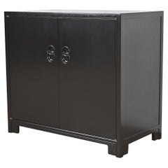 Retro Michael Taylor for Baker Far East Collection Black Lacquered Chest of Drawers