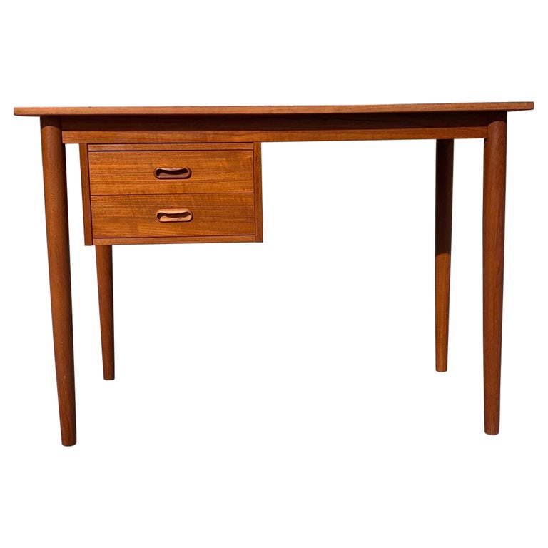 Danish Modern Arne Vodder Style Teak Writing Desk For Sale at 1stDibs