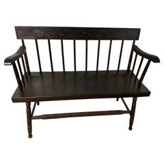 Antique Hitchcock Style Settee Bench