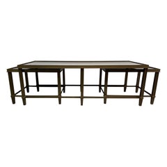 Bronze Coffee Table w/ Nesting Side Tables, Set of 3