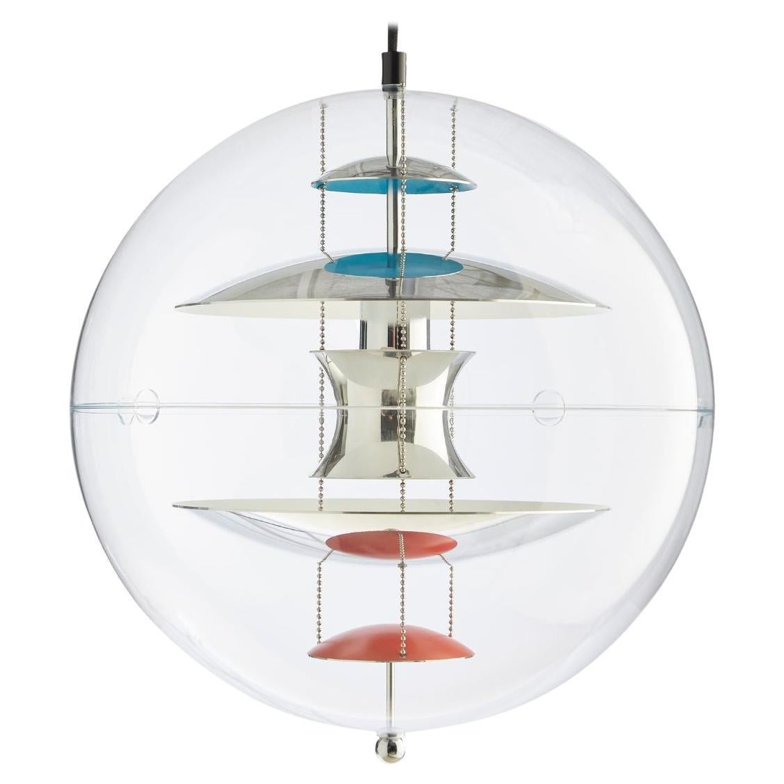 Verner Panton Large 'VP Globe' Pendant Lamp in Aluminum & Acrylic for Verpan For Sale