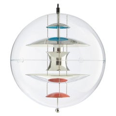 Verner Panton Large 'VP Globe' Pendant Lamp in Aluminum & Acrylic for Verpan