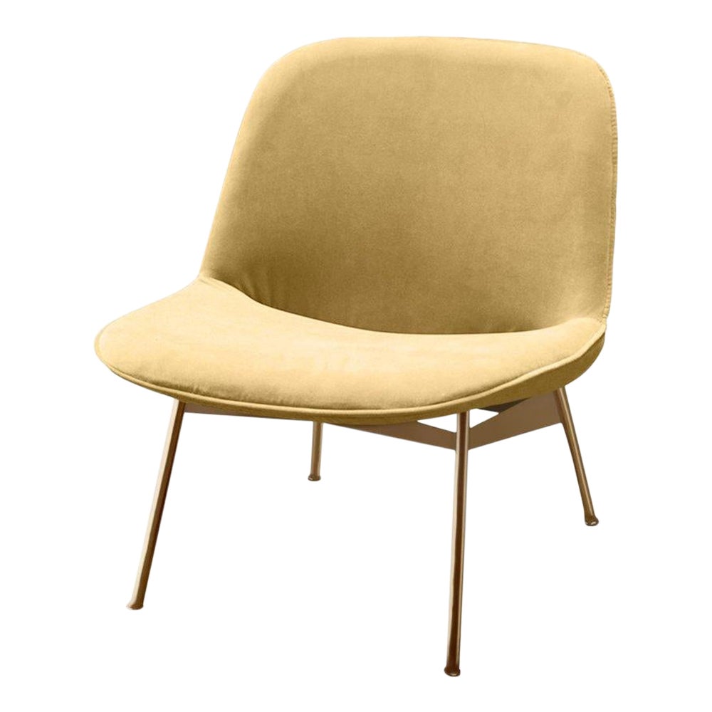 Chiado Lounge Chair with Vigo Plantain and Gold For Sale