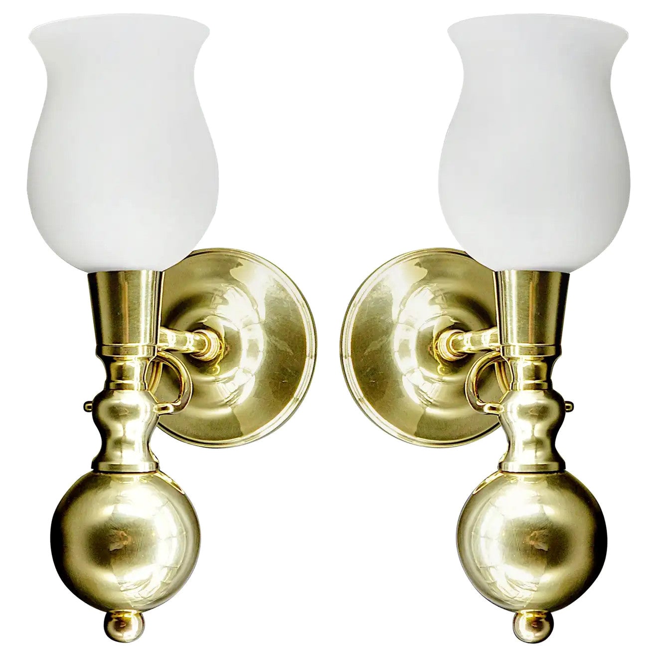 French Midcentury Swivel Boat Wall Light Pair, 1960s at 1stDibs