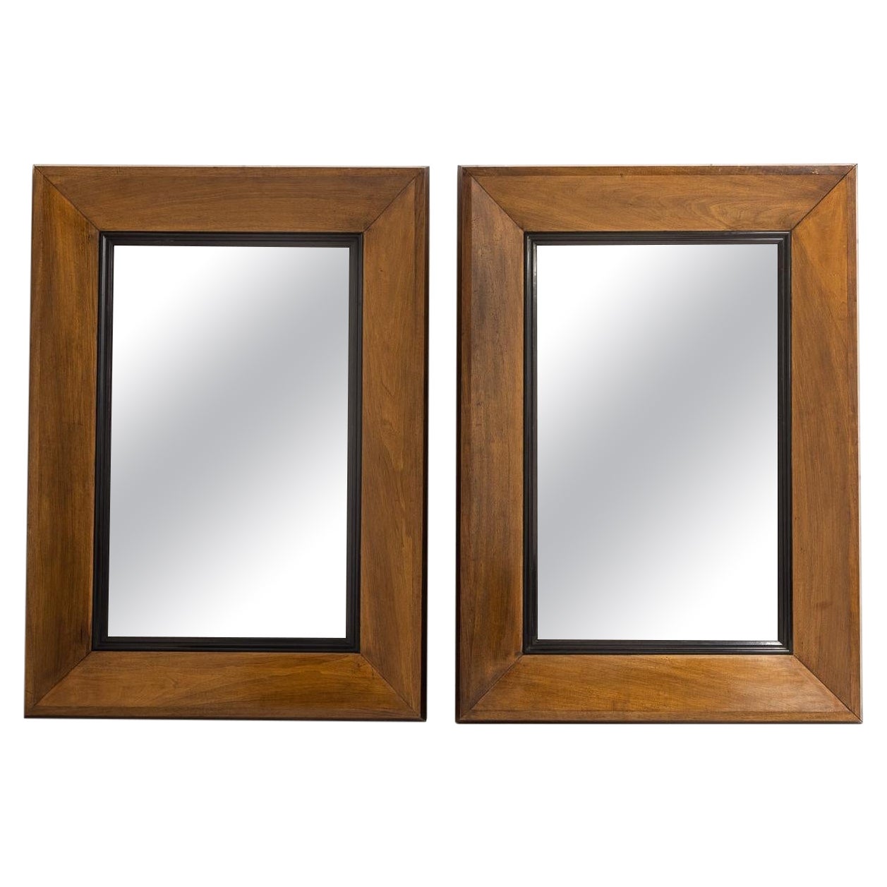 Pair of 19th Century French Oak Mirrors For Sale