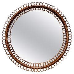 Olaf Von Bohr for Bonacina Bamboo Wall Mirror, Italy, 1960s