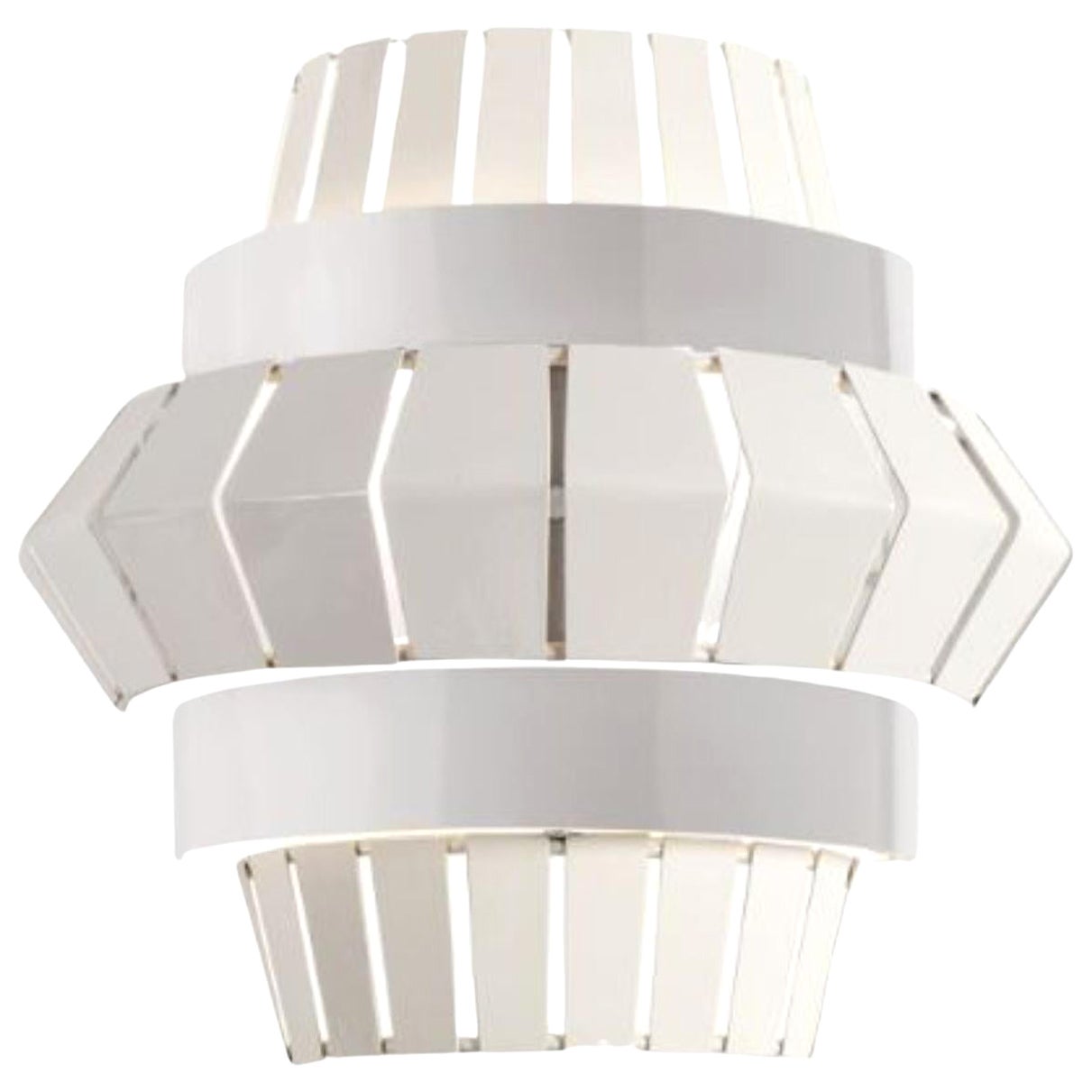 Ivory and Taupe Comb Wall Lamp by Dooq For Sale