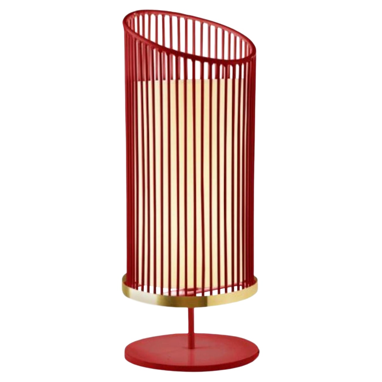 Lipstick New Spider Table Lamp with Brass Ring by Dooq
