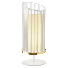 Ivory New Spider Table Lamp with Brass Ring by Dooq