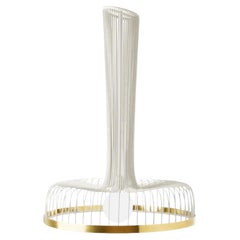 Ivory New Spider II Suspension Lamp with Brass Ring by Dooq