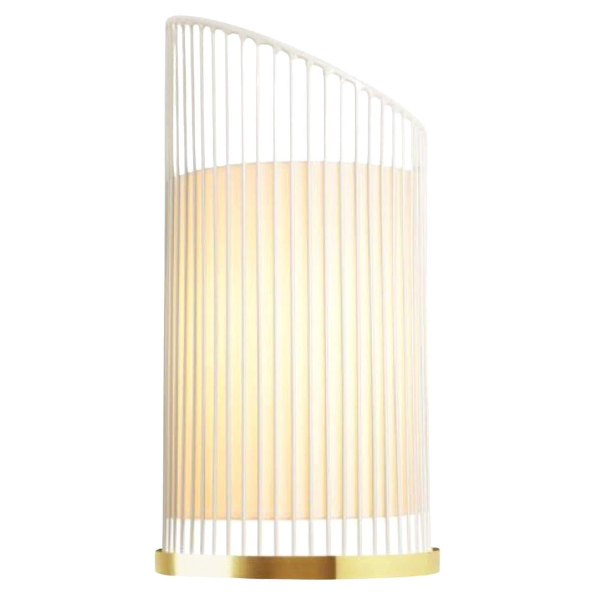 Ivory New Spider Wall Lamp with Brass Ring by Dooq