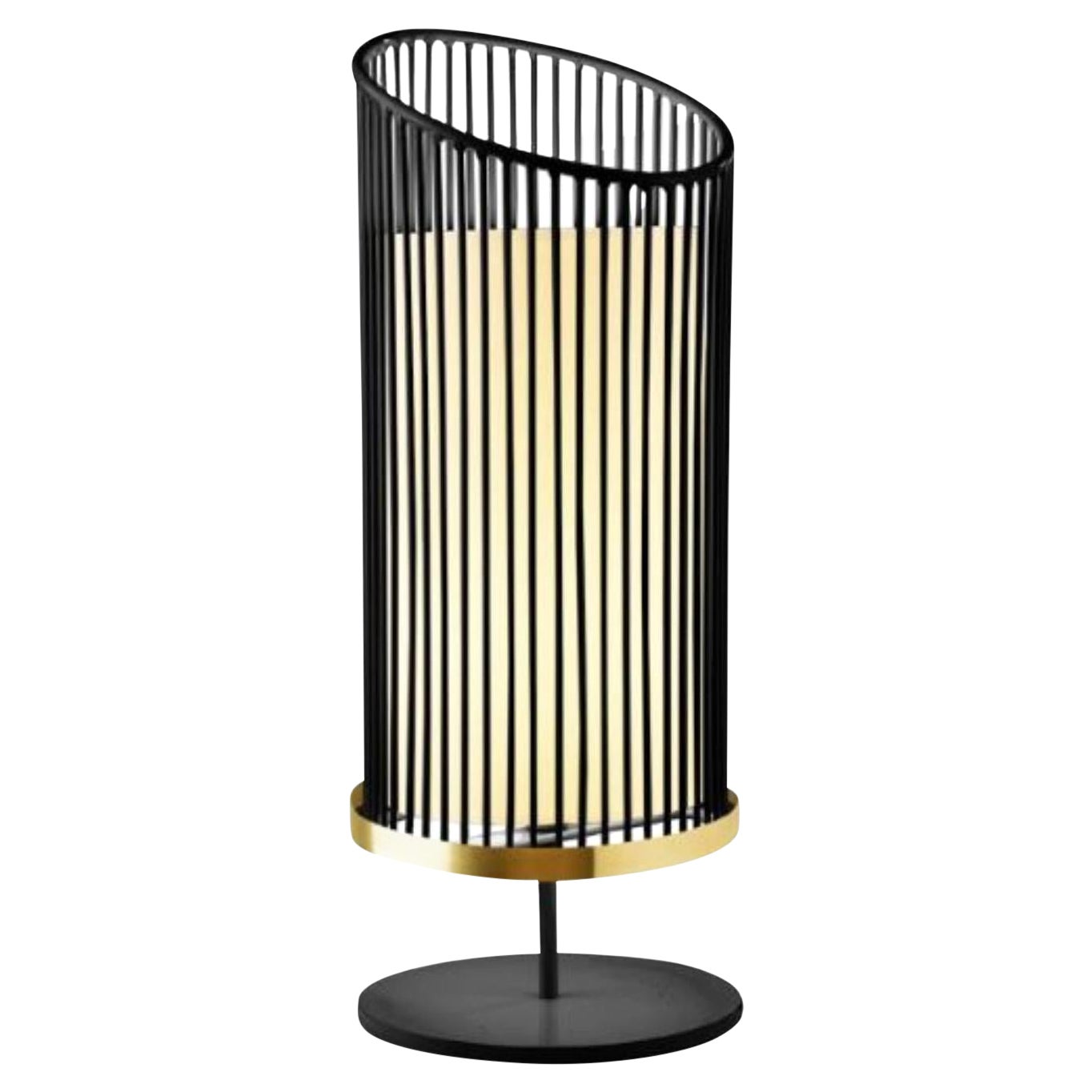 Black New Spider Table Lamp with Brass Ring by Dooq