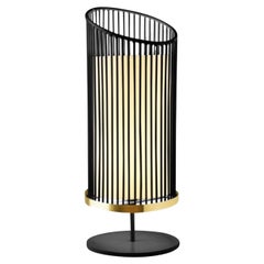 Black New Spider Table Lamp with Brass Ring by Dooq