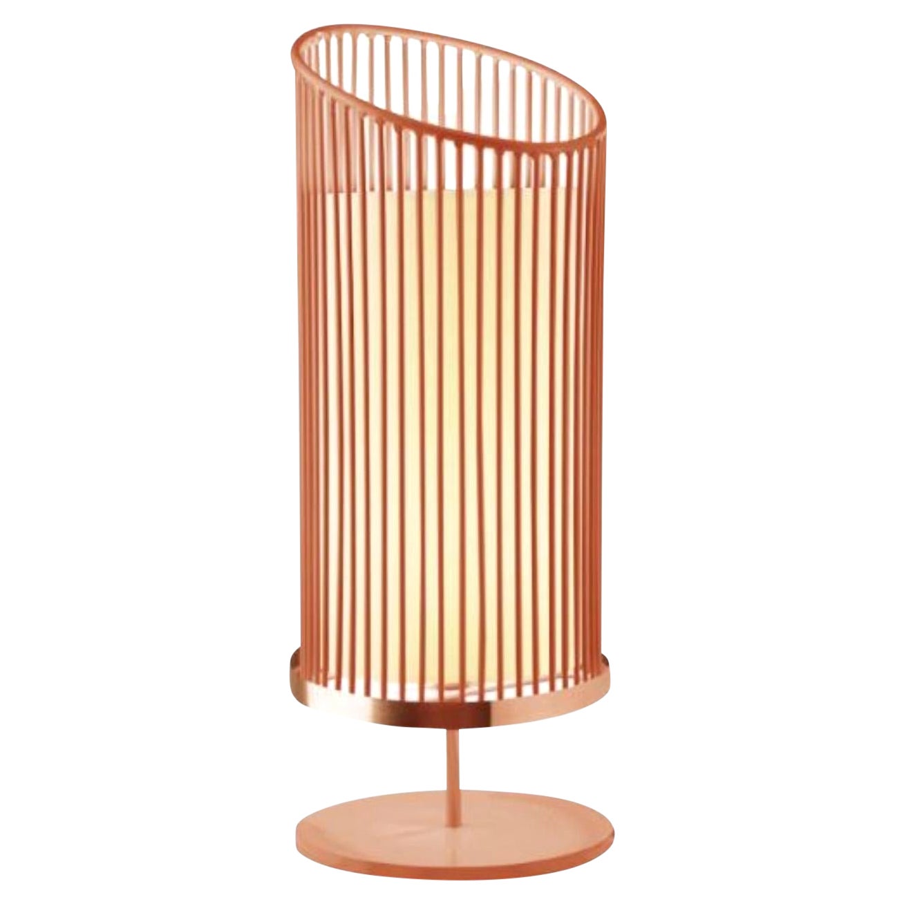 Salmon New Spider Table Lamp with Copper Ring by Dooq For Sale
