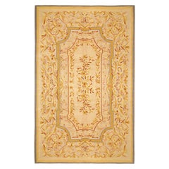 Indischer dekorativer orientalischer Vintage-Teppich mit Kettenstich in Zimmergröße