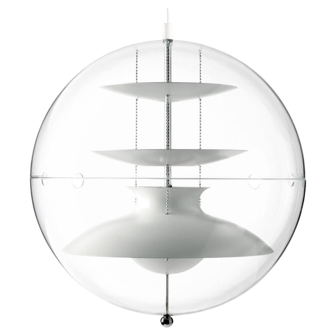 Grande lampe suspendueanto de Verner Panton en aluminium et acrylique pour Verpan
