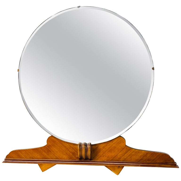 Art Deco Round Mirror For Sale at 1stDibs