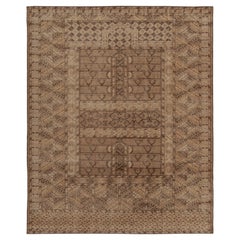 Rug & Kilim's Distressed Style Teppich in Beige und Braun mit Tribal-Muster