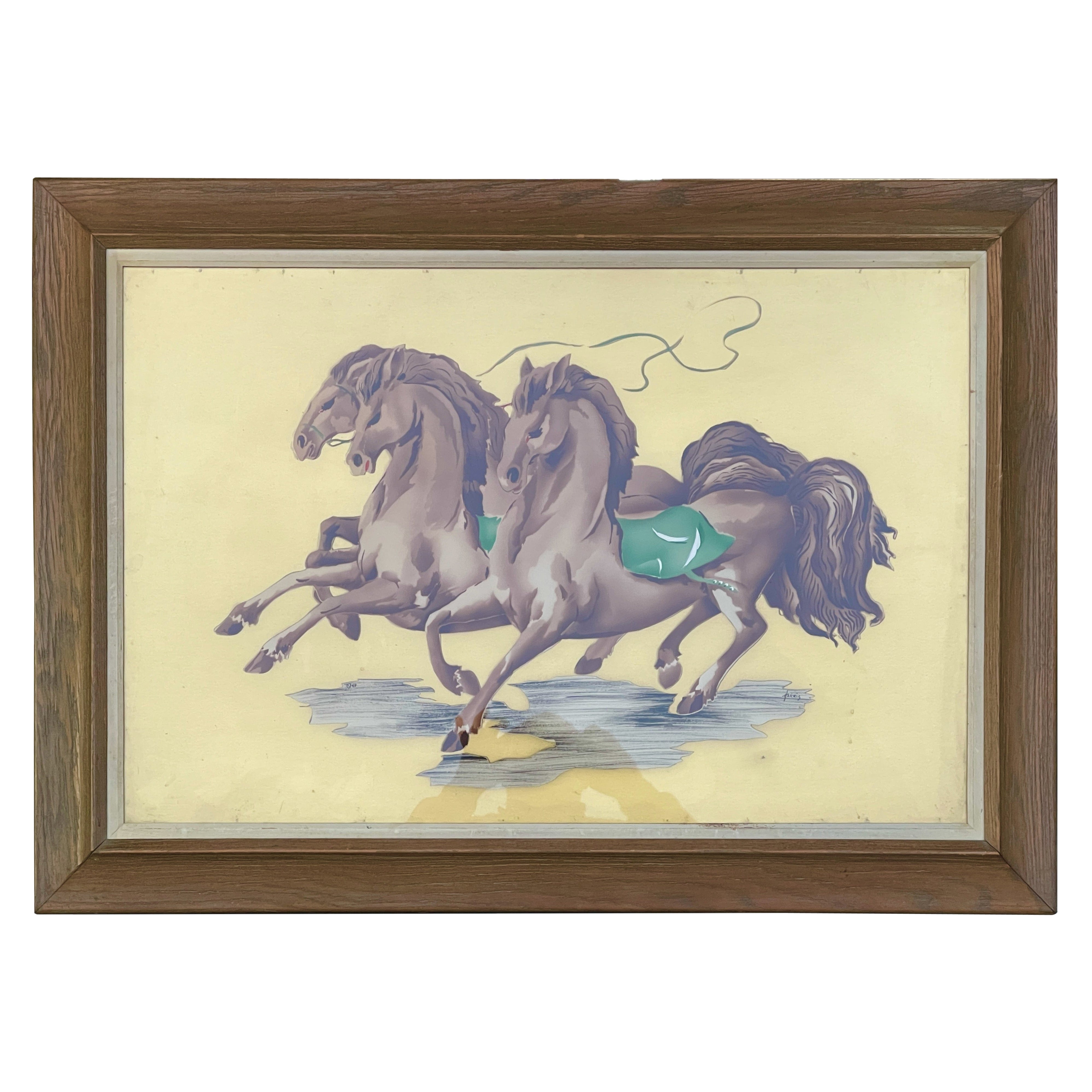 Benjamin Jorj Harris pour Newman Decor, chevaux de chasse en vente