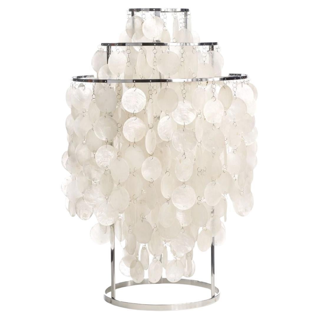 Verner Panton 'Fun 1TM' Table Lamp in Sea Shells and Chrome for Verpan For Sale
