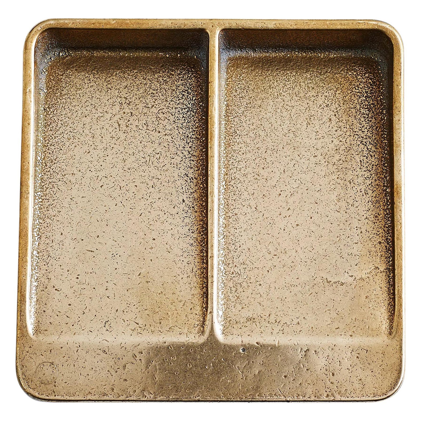 Contemporary Gold Bronze Dish Vide Poche Square by Henry Wilson