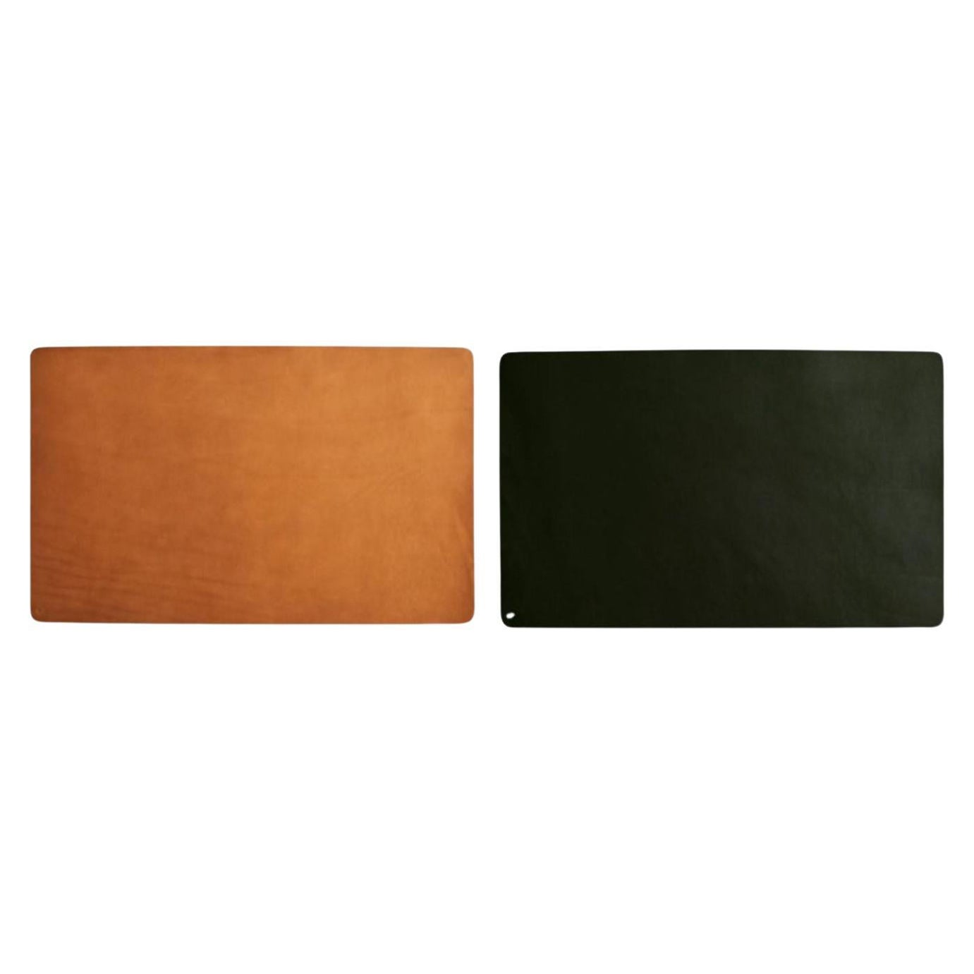 Set of 2 Small Leather Desk Mats by Henry Wilson For Sale