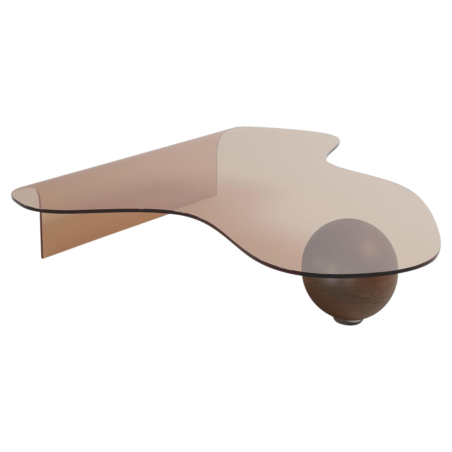 Chic Tinted Glass and Chrome Coffee Table by Ciancimino at 1stDibs