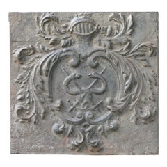 17th Century French Louis XIV 'Coat of Arms' Fireback